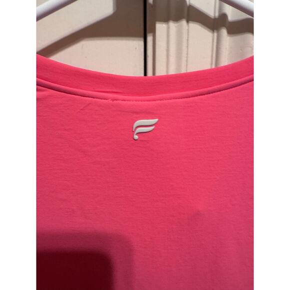 Fabletics Seamless Short Sleeve Mini Length Workout Dress Pink Cactus Sz L - Picture 10 of 11